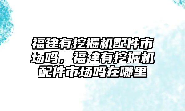 福建有挖掘機(jī)配件市場嗎，福建有挖掘機(jī)配件市場嗎在哪里