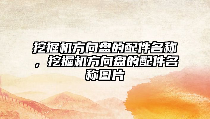 挖掘機方向盤的配件名稱，挖掘機方向盤的配件名稱圖片