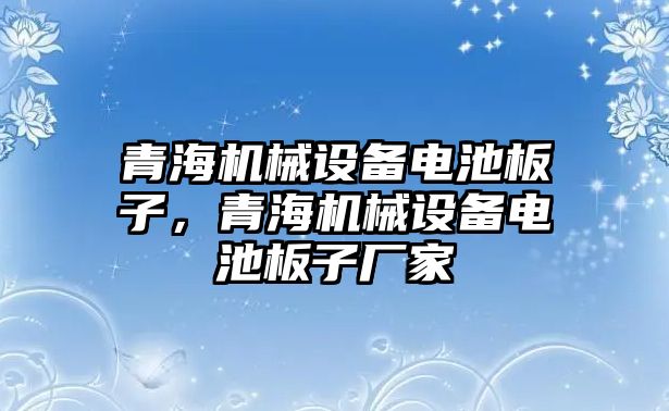 青海機械設(shè)備電池板子，青海機械設(shè)備電池板子廠家