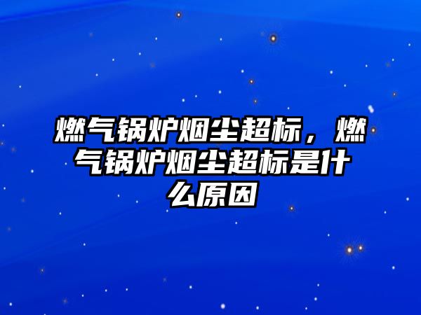 燃氣鍋爐煙塵超標，燃氣鍋爐煙塵超標是什么原因