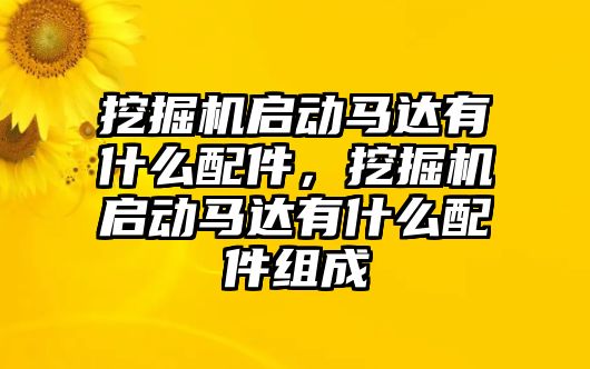 挖掘機啟動馬達有什么配件，挖掘機啟動馬達有什么配件組成