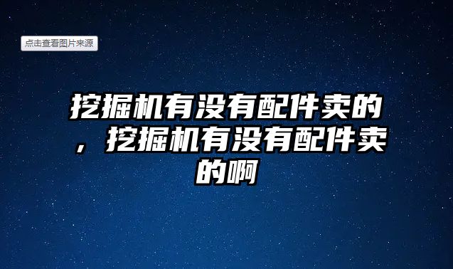 挖掘機有沒有配件賣的，挖掘機有沒有配件賣的啊