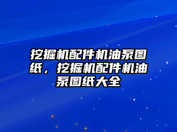 挖掘機(jī)配件機(jī)油泵圖紙，挖掘機(jī)配件機(jī)油泵圖紙大全