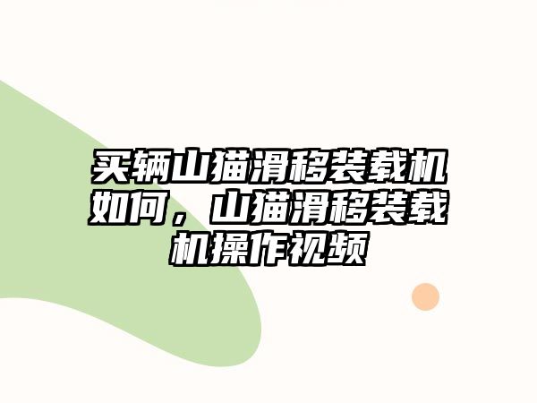 買輛山貓滑移裝載機如何，山貓滑移裝載機操作視頻