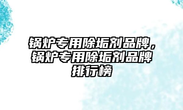 鍋爐專用除垢劑品牌，鍋爐專用除垢劑品牌排行榜