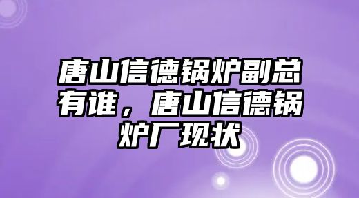 唐山信德鍋爐副總有誰，唐山信德鍋爐廠現(xiàn)狀