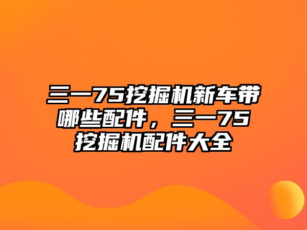 三一75挖掘機(jī)新車帶哪些配件，三一75挖掘機(jī)配件大全