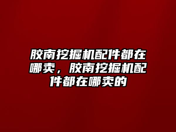 膠南挖掘機配件都在哪賣，膠南挖掘機配件都在哪賣的