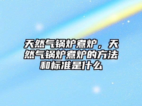 天然氣鍋爐煮爐，天然氣鍋爐煮爐的方法和標準是什么