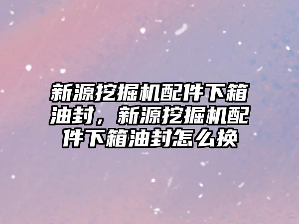 新源挖掘機(jī)配件下箱油封，新源挖掘機(jī)配件下箱油封怎么換