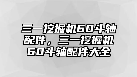 三一挖掘機(jī)60斗軸配件，三一挖掘機(jī)60斗軸配件大全