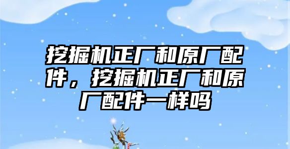 挖掘機正廠和原廠配件，挖掘機正廠和原廠配件一樣嗎