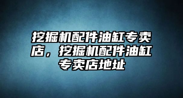 挖掘機配件油缸專賣店，挖掘機配件油缸專賣店地址