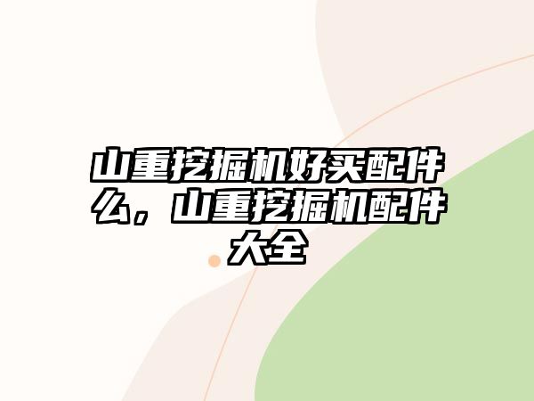 山重挖掘機好買配件么，山重挖掘機配件大全