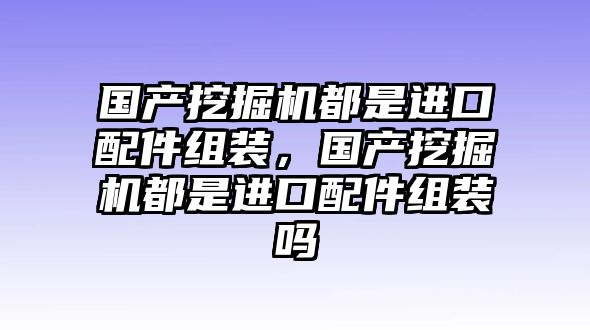 國(guó)產(chǎn)挖掘機(jī)都是進(jìn)口配件組裝，國(guó)產(chǎn)挖掘機(jī)都是進(jìn)口配件組裝嗎