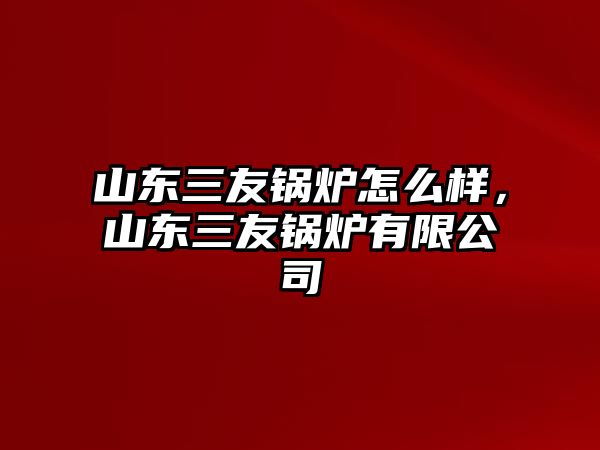 山東三友鍋爐怎么樣，山東三友鍋爐有限公司