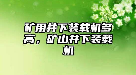 礦用井下裝載機(jī)多高，礦山井下裝載機(jī)