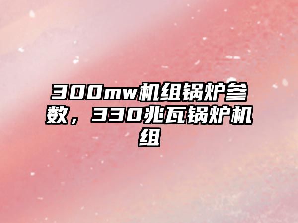 300mw機(jī)組鍋爐參數(shù)，330兆瓦鍋爐機(jī)組