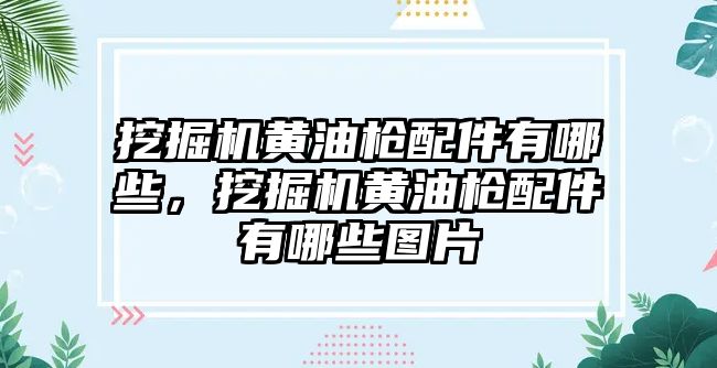 挖掘機黃油槍配件有哪些，挖掘機黃油槍配件有哪些圖片