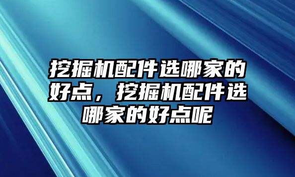 挖掘機(jī)配件選哪家的好點(diǎn)，挖掘機(jī)配件選哪家的好點(diǎn)呢