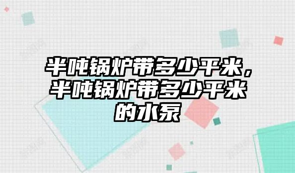 半噸鍋爐帶多少平米，半噸鍋爐帶多少平米的水泵