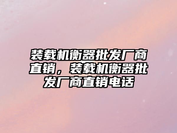 裝載機衡器批發(fā)廠商直銷，裝載機衡器批發(fā)廠商直銷電話