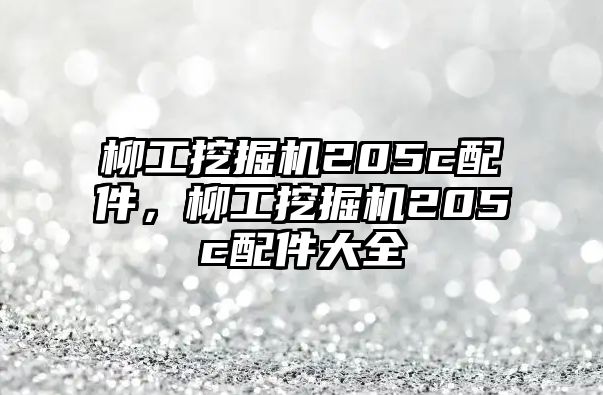 柳工挖掘機205c配件，柳工挖掘機205c配件大全