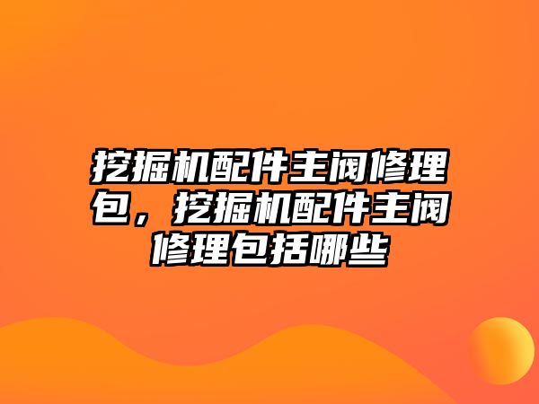 挖掘機(jī)配件主閥修理包，挖掘機(jī)配件主閥修理包括哪些