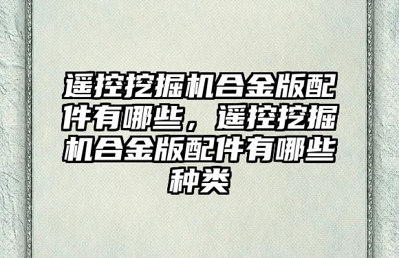 遙控挖掘機合金版配件有哪些，遙控挖掘機合金版配件有哪些種類