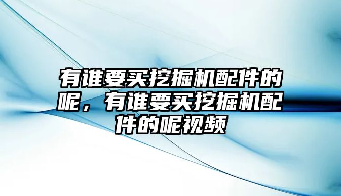 有誰要買挖掘機配件的呢，有誰要買挖掘機配件的呢視頻