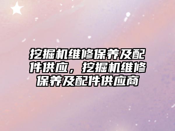 挖掘機維修保養(yǎng)及配件供應，挖掘機維修保養(yǎng)及配件供應商