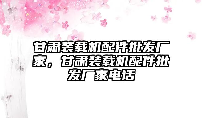 甘肅裝載機配件批發(fā)廠家，甘肅裝載機配件批發(fā)廠家電話