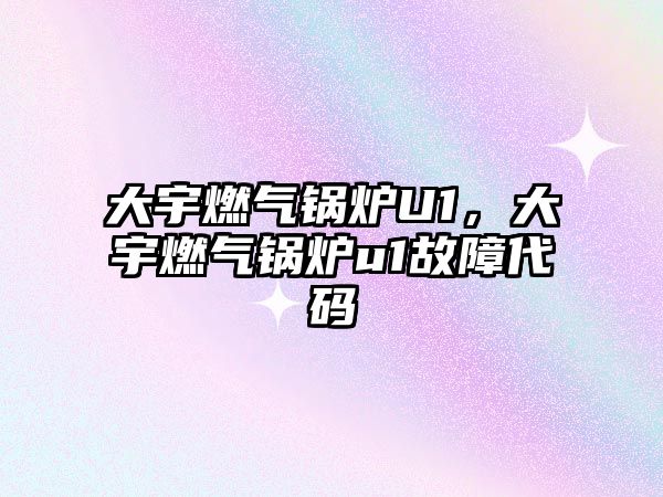 大宇燃?xì)忮仩tU1，大宇燃?xì)忮仩tu1故障代碼