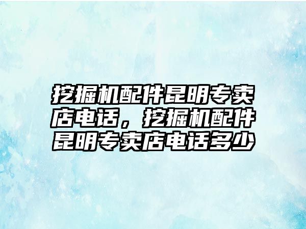 挖掘機(jī)配件昆明專賣店電話，挖掘機(jī)配件昆明專賣店電話多少