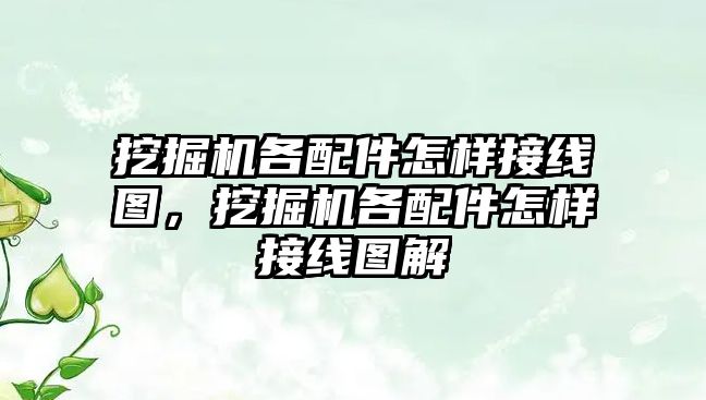 挖掘機各配件怎樣接線圖，挖掘機各配件怎樣接線圖解