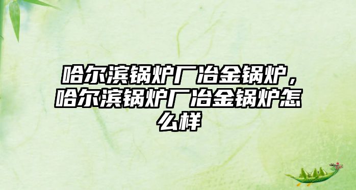 哈爾濱鍋爐廠冶金鍋爐，哈爾濱鍋爐廠冶金鍋爐怎么樣