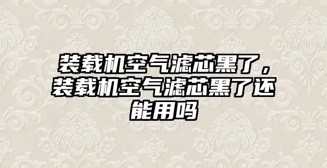 裝載機空氣濾芯黑了，裝載機空氣濾芯黑了還能用嗎