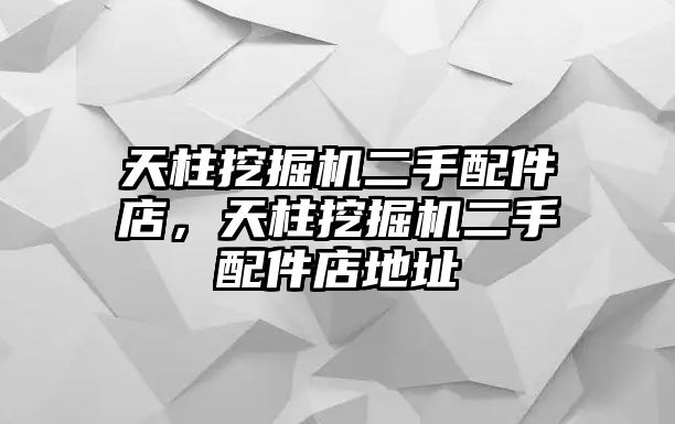 天柱挖掘機(jī)二手配件店，天柱挖掘機(jī)二手配件店地址