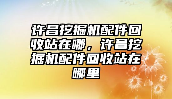 許昌挖掘機(jī)配件回收站在哪，許昌挖掘機(jī)配件回收站在哪里