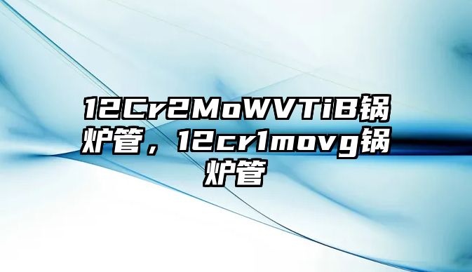 12Cr2MoWVTiB鍋爐管，12cr1movg鍋爐管