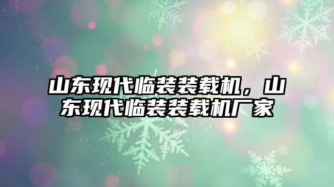 山東現(xiàn)代臨裝裝載機(jī)，山東現(xiàn)代臨裝裝載機(jī)廠家