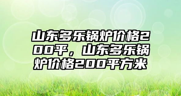 山東多樂鍋爐價(jià)格200平，山東多樂鍋爐價(jià)格200平方米