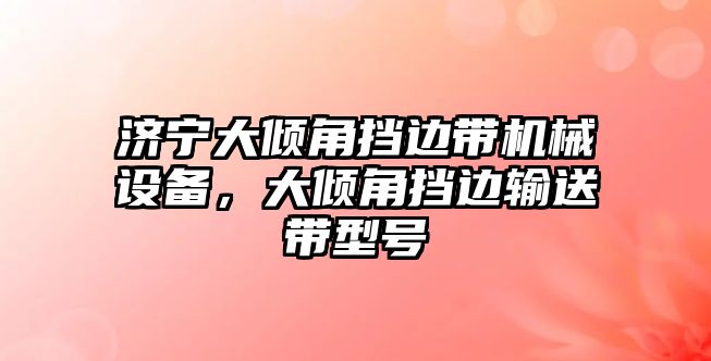 濟寧大傾角擋邊帶機械設(shè)備，大傾角擋邊輸送帶型號