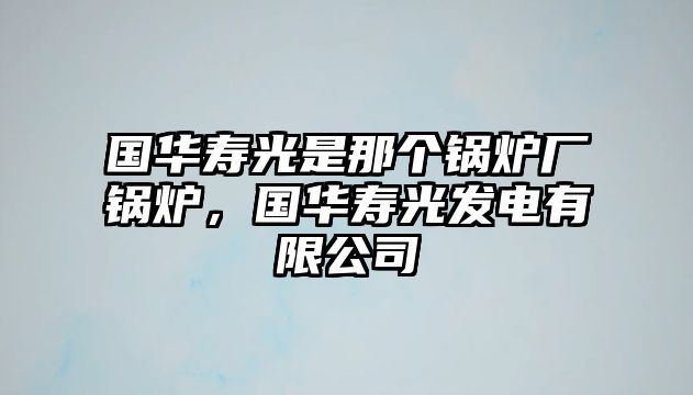 國華壽光是那個(gè)鍋爐廠鍋爐，國華壽光發(fā)電有限公司