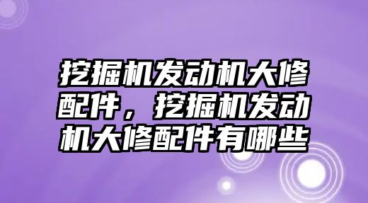 挖掘機發(fā)動機大修配件，挖掘機發(fā)動機大修配件有哪些