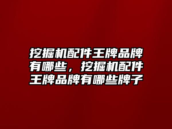 挖掘機配件王牌品牌有哪些，挖掘機配件王牌品牌有哪些牌子