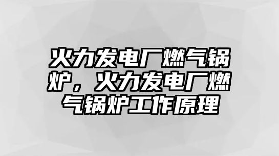 火力發(fā)電廠燃?xì)忮仩t，火力發(fā)電廠燃?xì)忮仩t工作原理