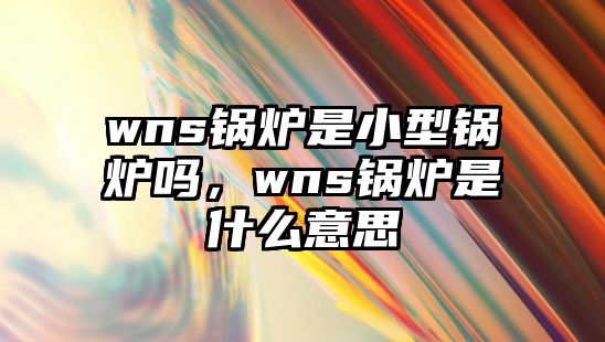 wns鍋爐是小型鍋爐嗎，wns鍋爐是什么意思