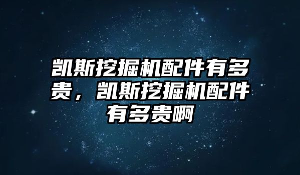 凱斯挖掘機(jī)配件有多貴，凱斯挖掘機(jī)配件有多貴啊