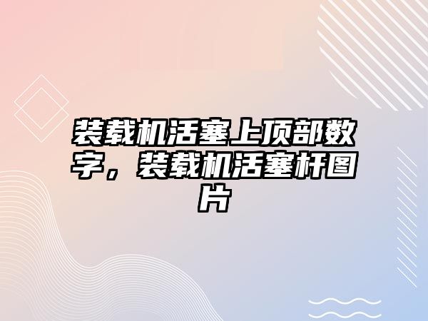 裝載機活塞上頂部數(shù)字，裝載機活塞桿圖片